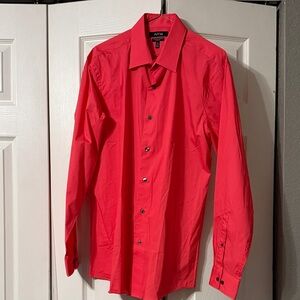 Apt. 9 Vibrant Coral Mens Dress Shirt